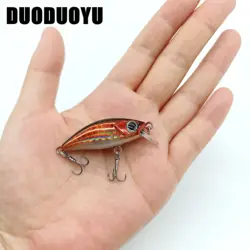 DUODUOYU 1PCS Mini Sinking Minnow Wobblers Fishing Lures 4.5g/45mm Trout Artificial plastic Hard Bait Crankbait Bass Tackle