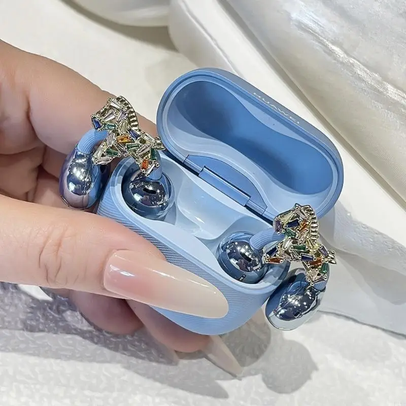 Schimmernde Pferde-Diamonding-Schnallen, dekorativer Diamonding-Kopfhörer-Ohrclip für FreeClip 1 2 Headphones Enhancement F19E