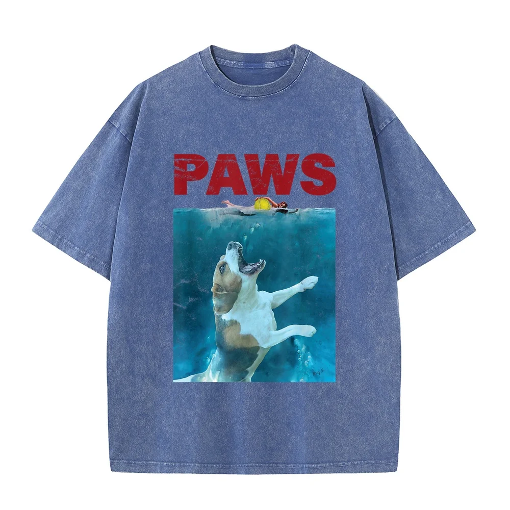 Funny Beagle Underwater Dogs T-Shirt Clothes Plus Size Cotton T Shirt Men Clothing Unisex Puppy Fan Casual Tee Pet Owner Tops