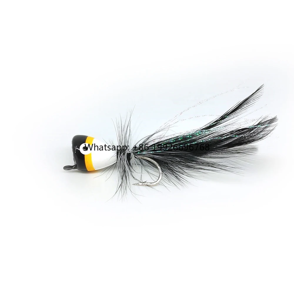 

Popper Fly Float Bait for Perch Snakehead Bass Fishing Lure and Fly Fishing Techniques for River and Lake factory