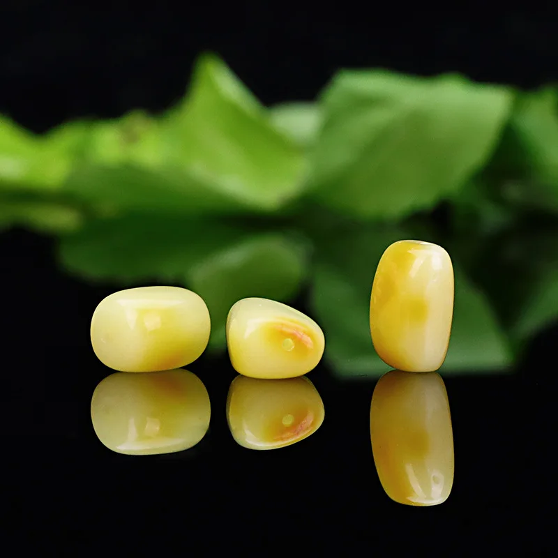 Natural with Shape Beeswax Spacer Beads Yellow Chicken Grease Honey Barrel Beads Scattered Beads DIY Bracelet Bracelet Accessori