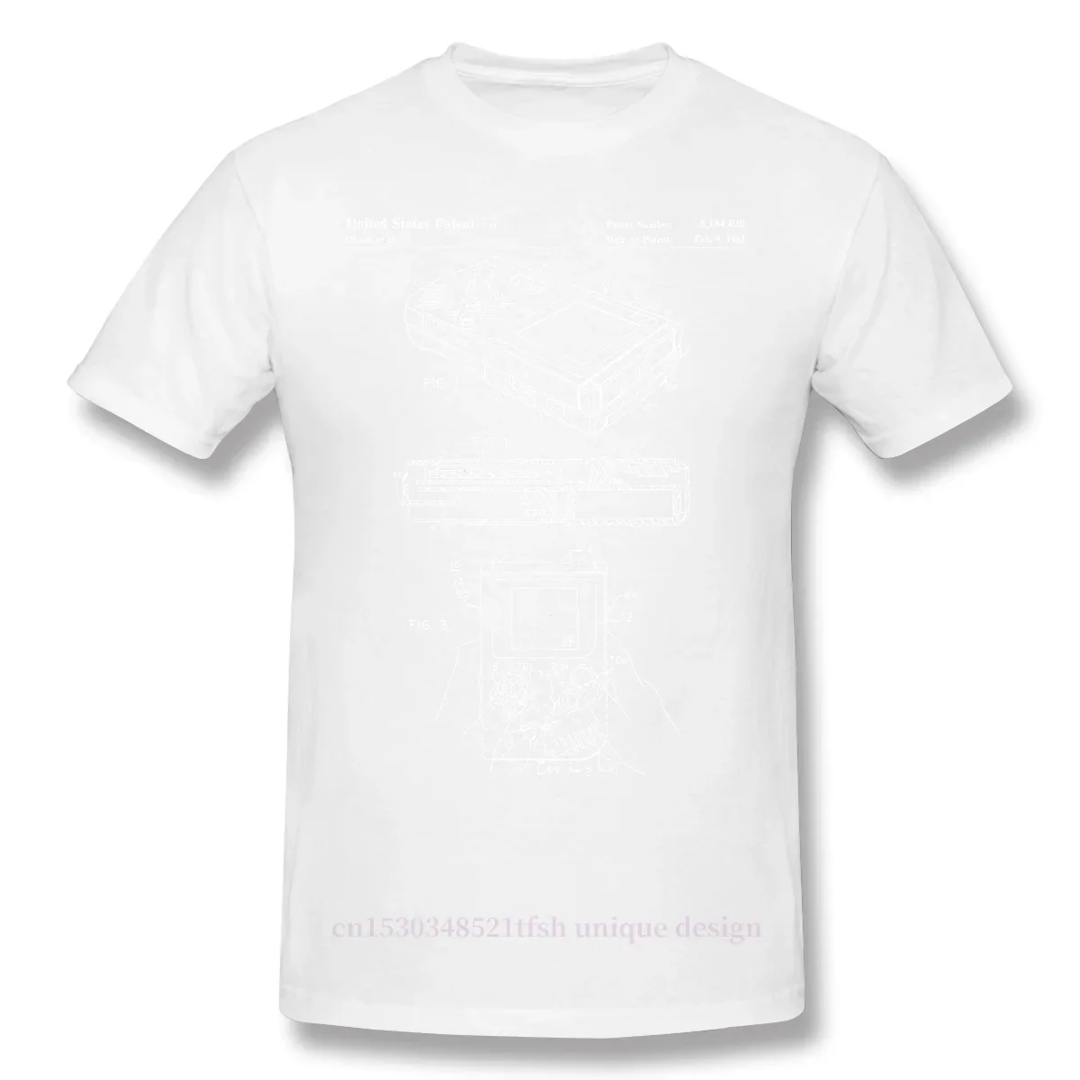 Nintendo Game Boy Patent Gameboy T-Shirt Men Top Quality Short Summer Sleeve Russian Games Online Casual Shirt Loose