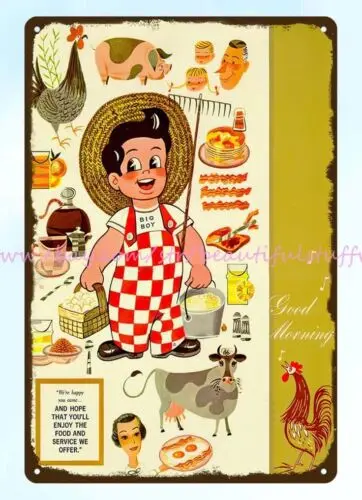 1969 Bob's Big Boy Menu Front Cover metal tin sign posters online