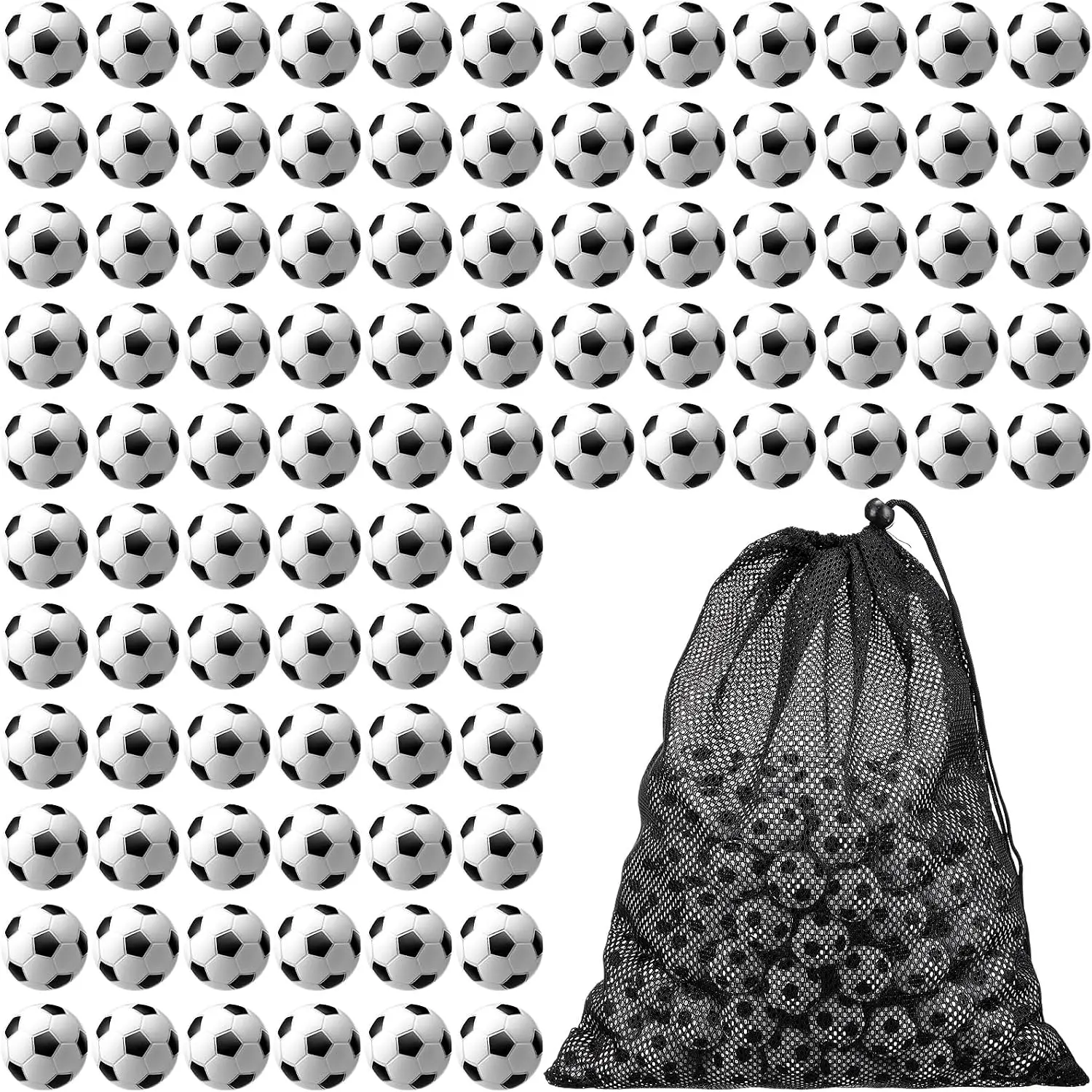200 Pcs Mini Soccer Sports Ball 1.2 Inch Mini Foam Ball, Soccer