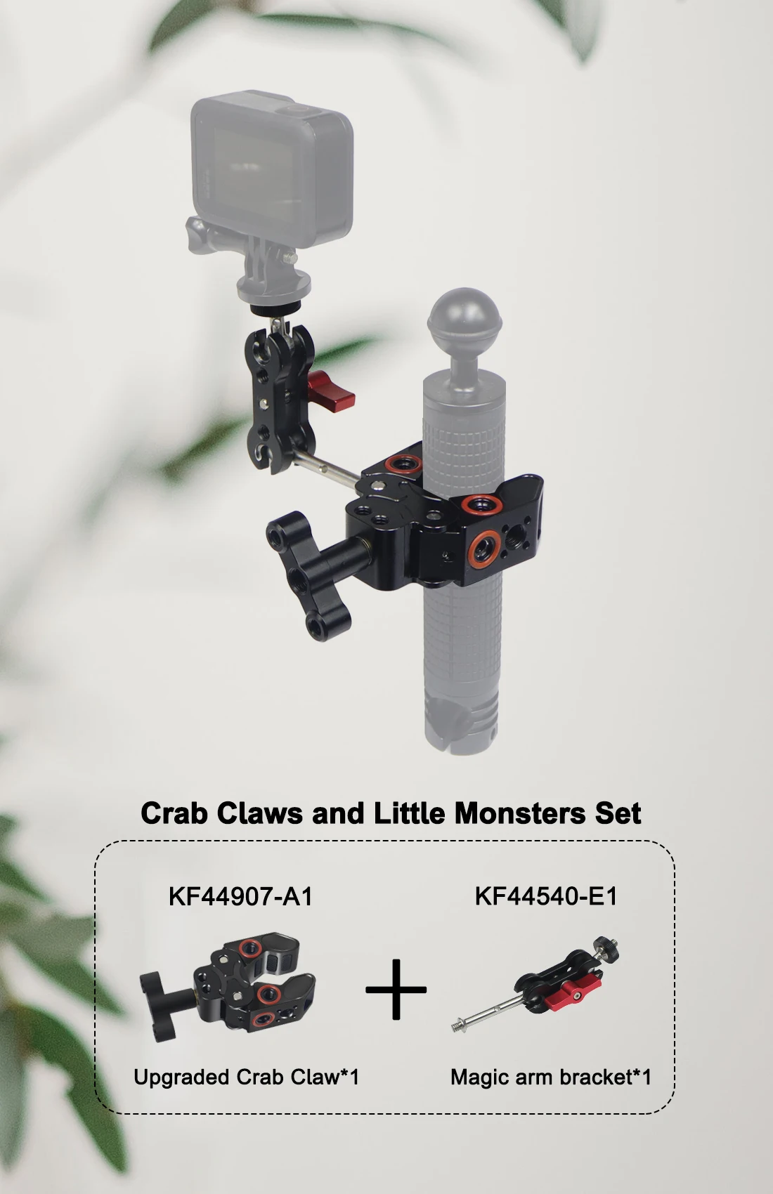 Super Crab Clamp Magie Arm Clip 1/4 3/8 ARRI Loch für Stativ Einbeinstativ Flash Halterung Monitor Arm Kamera Käfig Rig zange 15-40mm – Detail 10