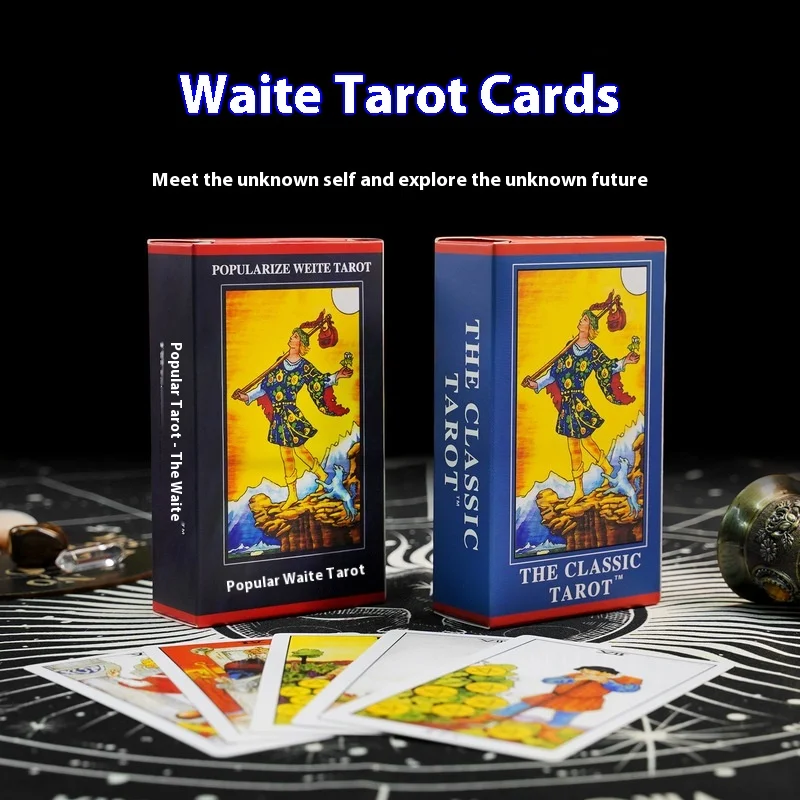 Genuine classic popular Waite 12*7 novice beginners entry 80 cards with analysis Waite complete set of tarot cards