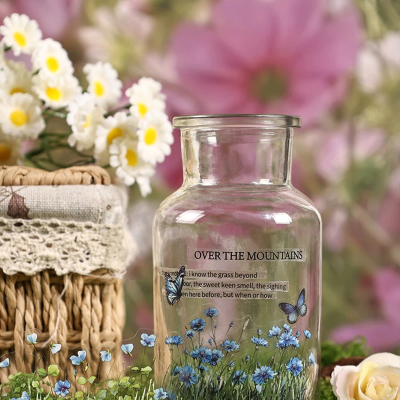 20Pcs Grass Flowers Plants Sticker Pack Diary Handbook Photo Frame Album Stickers Scrapbook Water Cup Phone Case Decorative