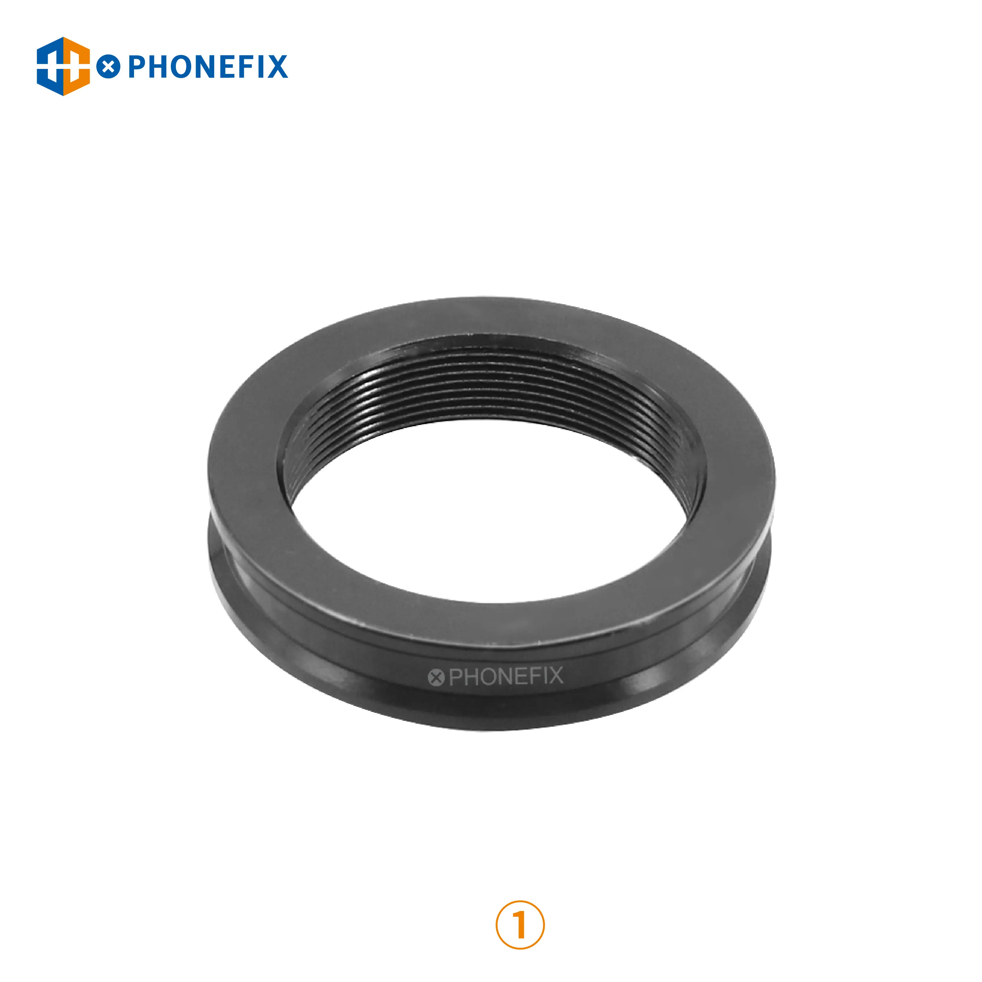 Adaptador simul-focal trinocular, adaptador de microscópio estéreo com anel para montagem de câmera e tubo de 38mm a 27.2mm