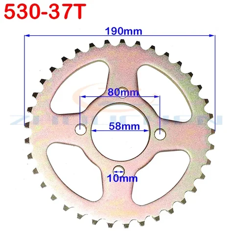 Цепь 530, 31T/32T/35T/37T/40T/45T, звездочка, задняя задняя звездочка для цепи 530, 110-150 куб.см, четырехколесный внедорожник, ATV