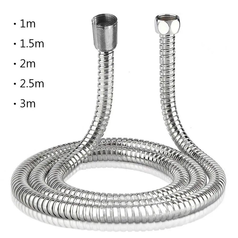 Bath Accessories Flexible Copper Core Shower Head Tube Plumbing Hose Stainless Steel Bathroom Pipe