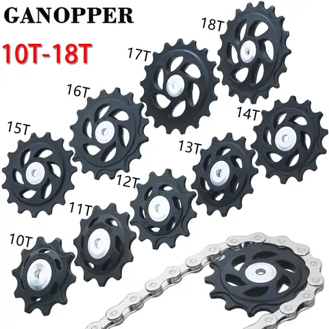 10T 11T 12T 13T 14T 15T 16T 17T 18T Bearing Bicycle Rear Jockey Wheel MTB Bike Rear Derailleur Pulley Roller for Shimano Sram
