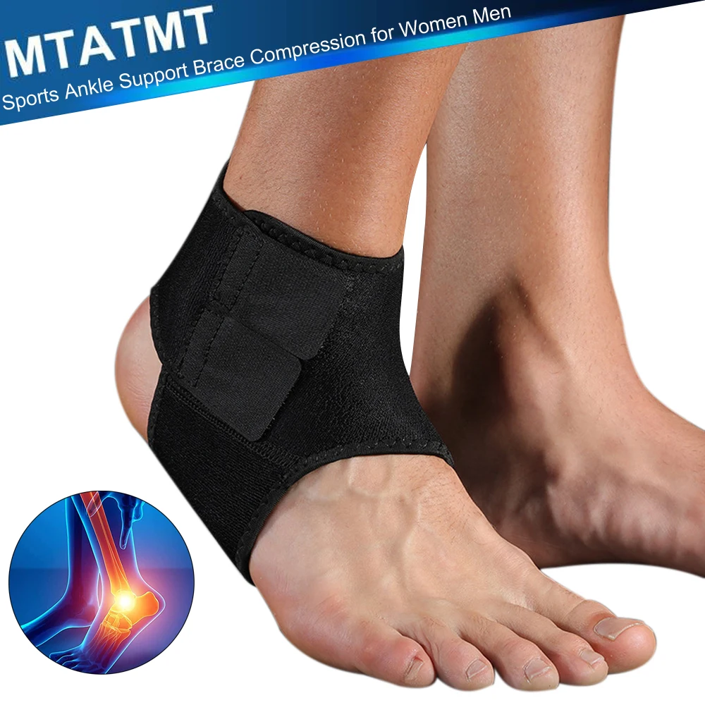 

MTATMT 1Pcs Sports Ankle Support Brace Compression for Women Men Sprained Ankle, Stabilize Ligaments, Running, Cycling