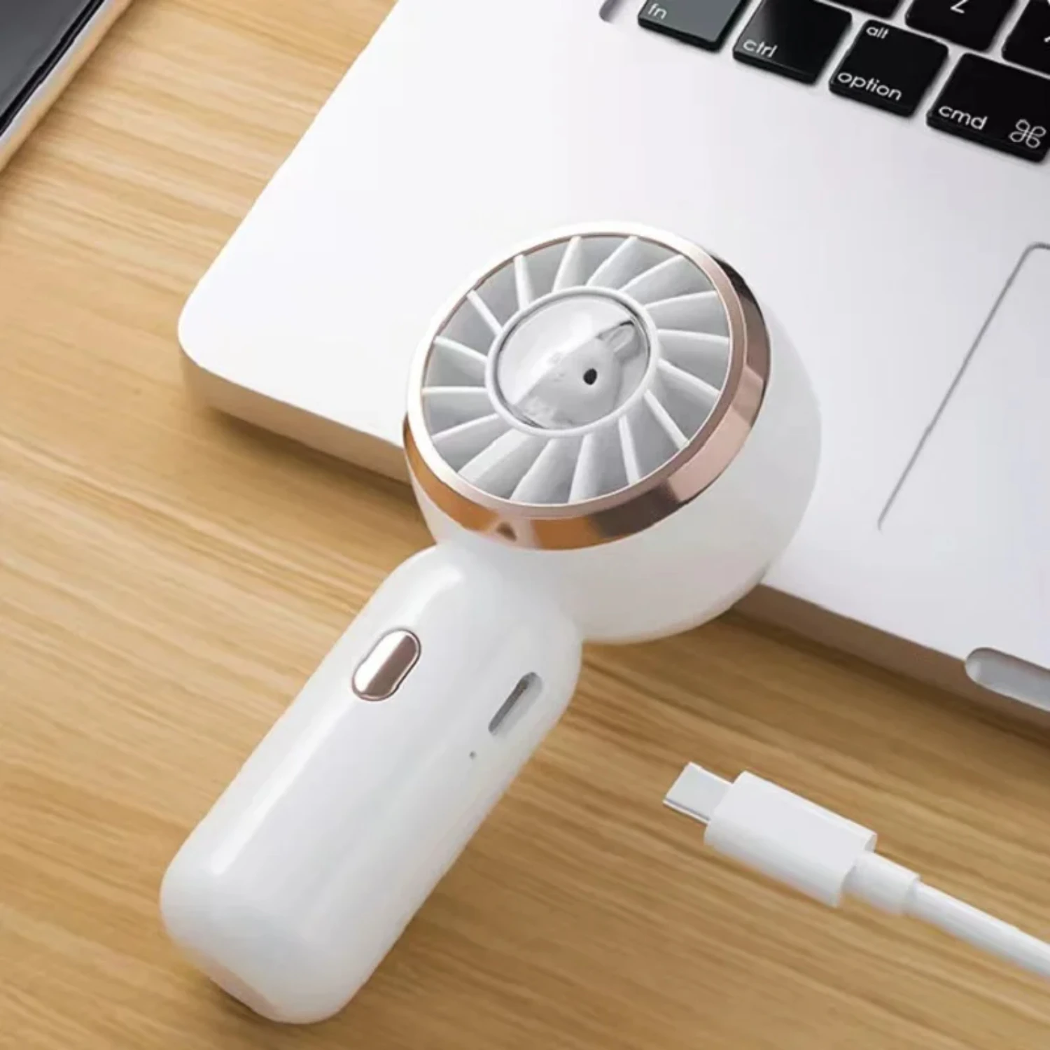 Mini ventilador portátil, paquete de 3 ventiladores de mano bonitos, recargable por USB de 3 velocidades