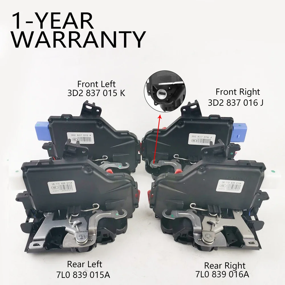 Siłownik zamka drzwi kierownica z prawej strony 3D2837015K 3D2837016J 7L0839015A 7L0839016A dla VW JETTA TOUAREG