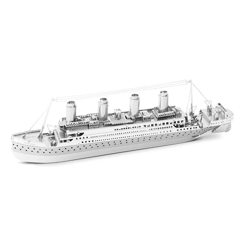 Color Titanic Puzzle DIY Cruise Ship Assembled Model Kits Children Educational Toys