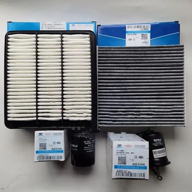 4pcs/set Filter Set for Geely Atlas 2.4L Air Filter&Oil Filter&Cabin Filter& Fuel Filter Geely Emgrand X7 Sport