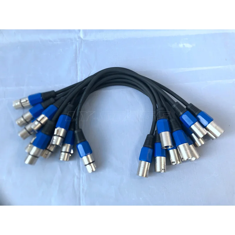 10pcs/lot 3-PIN DMX Signal Line (30cm) LED PAR Stage Lights DMX Cable DJ Equipment Led Moving Head Lights