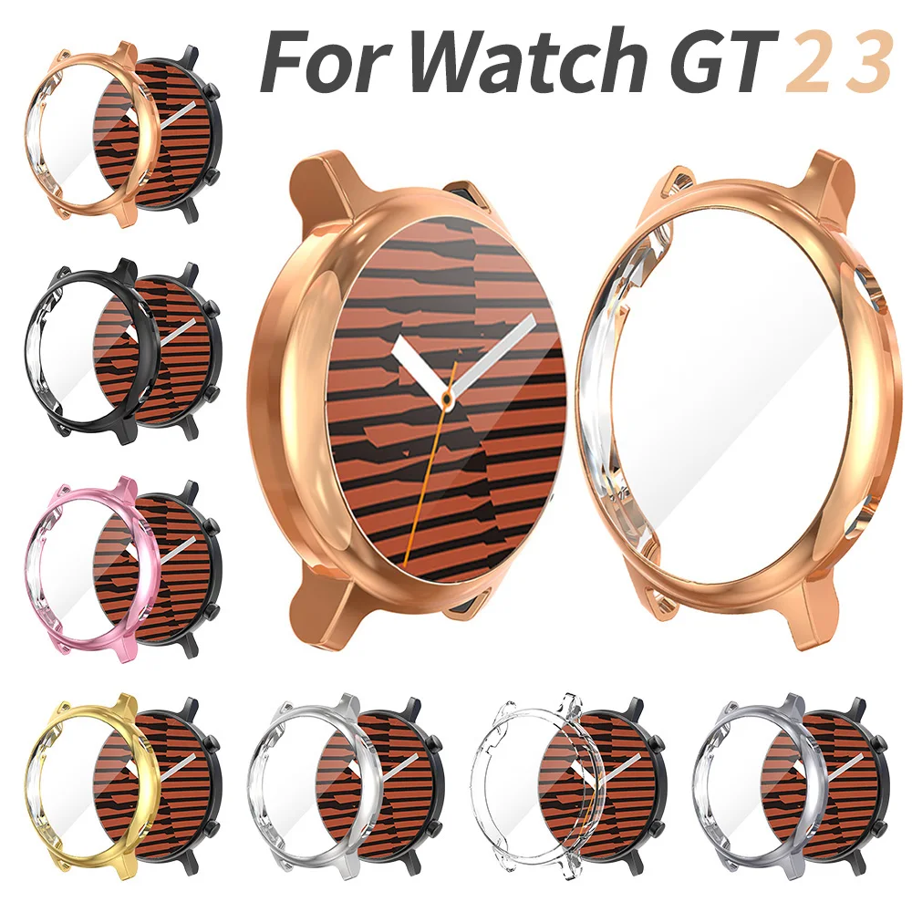 Funda protectora para Huawei Watch GT 3 2 42mm 46mm, Protector de pantalla de TPU para GT3 Pro 43mm, parachoques de carcasa resistente a los arañazos