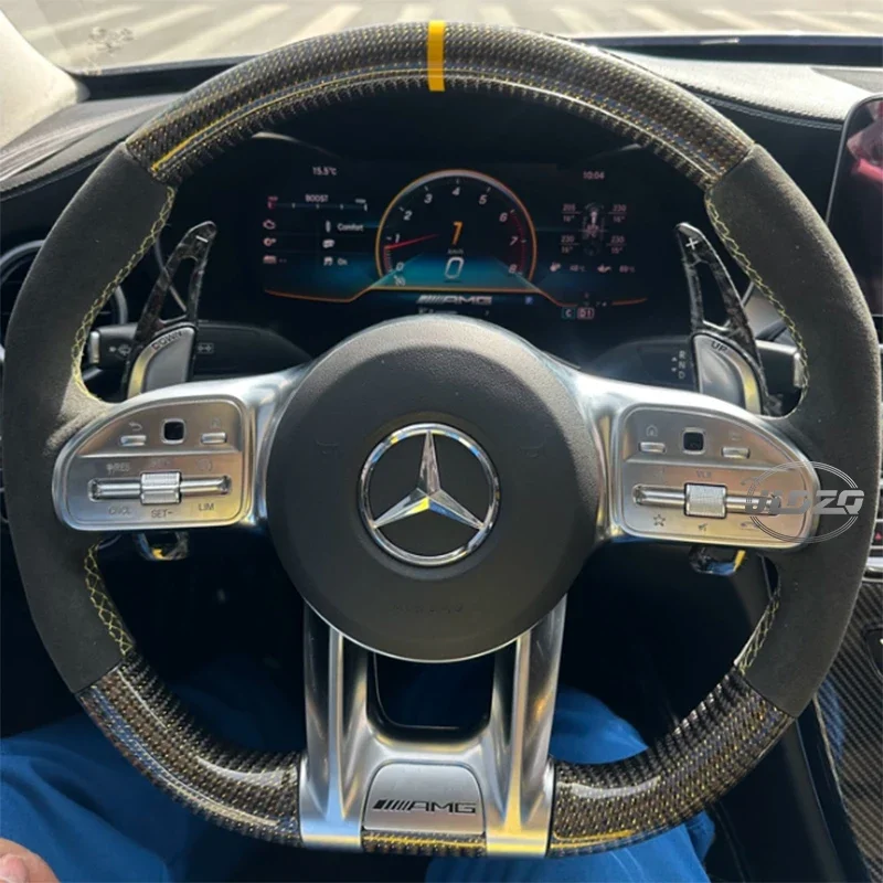 عجلة توجيه سيارة التحول مجداف شيفتر تمديد لمرسيدس بنز AMG A35 A45 C63 E63 S63 G63 C43 CLA GLA GLC GLS GLE 2016-2019