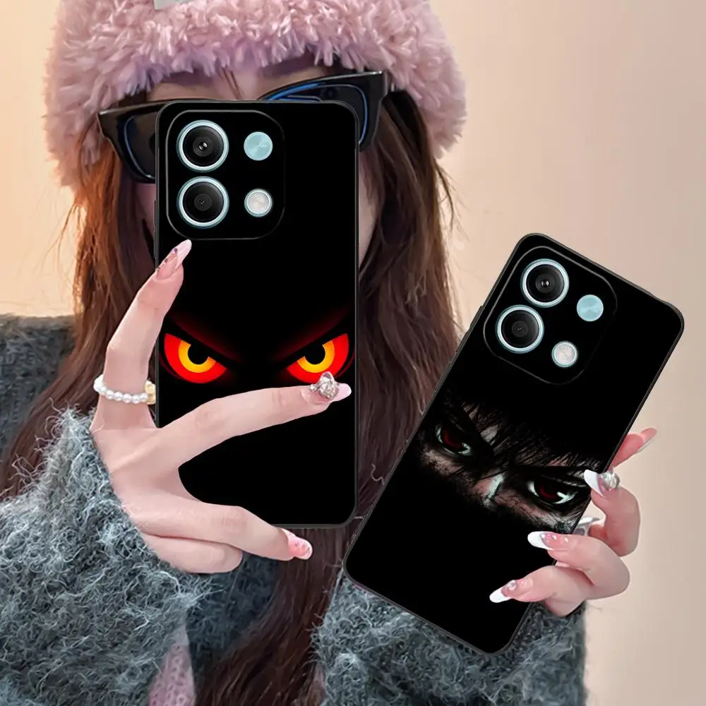 أنيمي عيون المحمول قضية الهاتف الخليوي ل Xiaomi Redmi ملاحظة 14 13 12 11 S برو زائد 4G 5G اللون الطباعة غطاء غطاء فاخر جميل #1