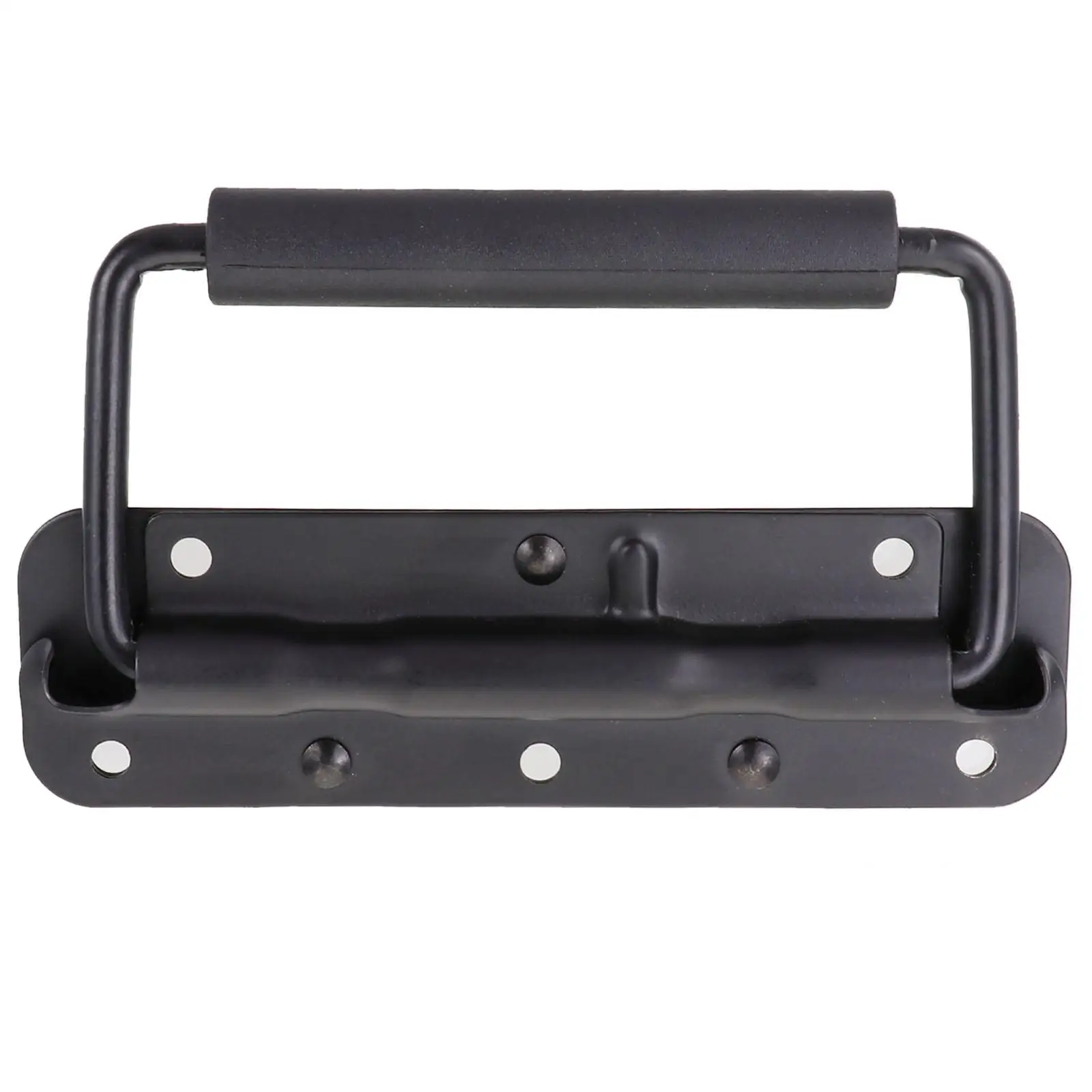 

2Pcs Spring Folding H les Black Iron Toolbox Case Pulls Durable AntiRust WearResistant For Cabinet Speaker Machine Gift