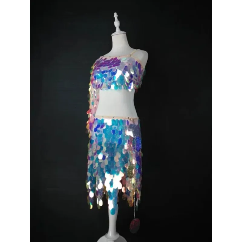 customized Mermaid series belly dance performance costume set is super beautiful belly dancer costume