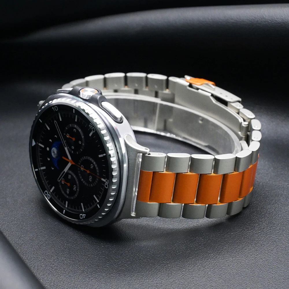 

Титановый ремешок для Samsung Galaxy Watch 8/8Classic 46 мм 40 мм 44 мм без зазоров, металлические ремешки для Galaxy Watch ULTRA 2025 47 мм, ремешок для часов