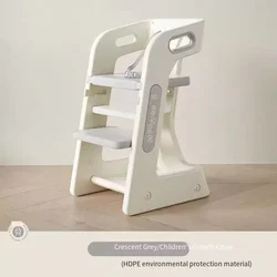 Silla de comedor para niños, asiento de aprendizaje de crecimiento de madera maciza, silla alta multifuncional para el hogar, mesa de cena para bebés y sillas