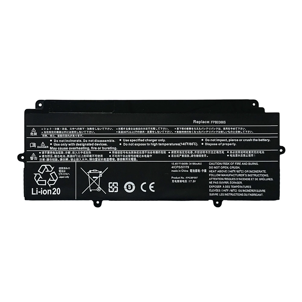 FPB0368S FPCBP597 15.4V 64Wh 4196mAh Laptop Battery For Fujitsu LIFEBOOK U9312X 4ICP5/57/79 Brand new
