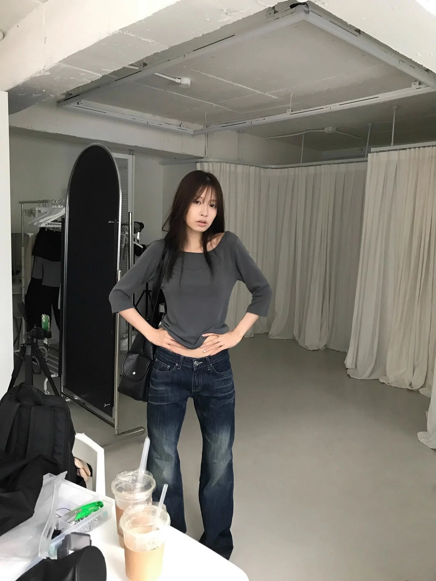 Cintura baixa k wa casual retro rua sle jeans feminino destrido fino ajuste perna reta jeans fabricante chinês