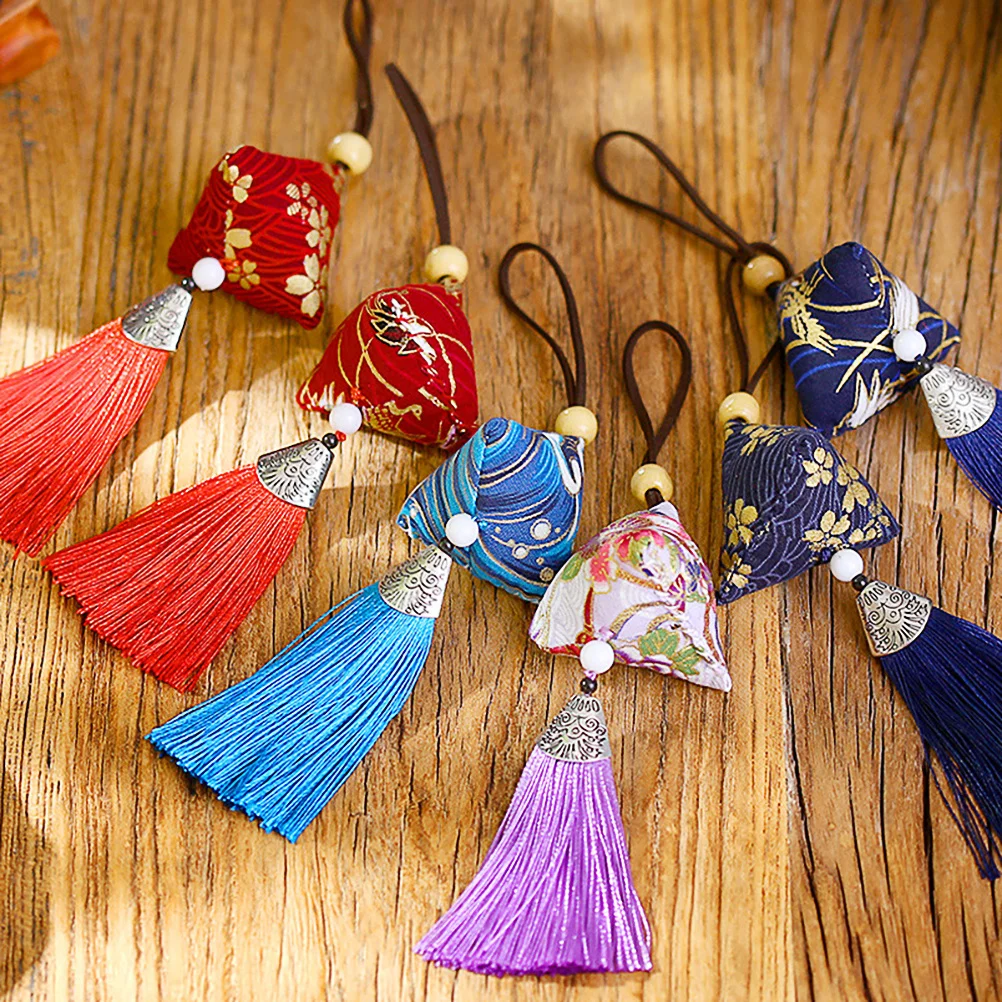 

5Pcs Handmade Sachets Blessing Tassel Pendants Premium Material Long Lasting Fragrance Car Wardrobe Home Decor