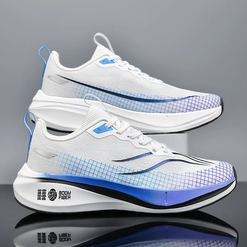 Ultralight carbon plate running shoes with negative mesh sneakers-Y889