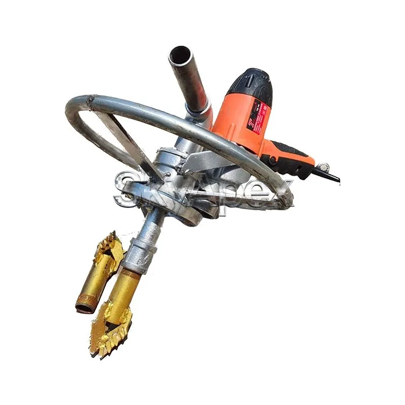 

Small Disc Hand Push Electric Well Drilling Machine Civilian Sand Base Model For Home Garden Farm Orchard Drilling Portable 220V