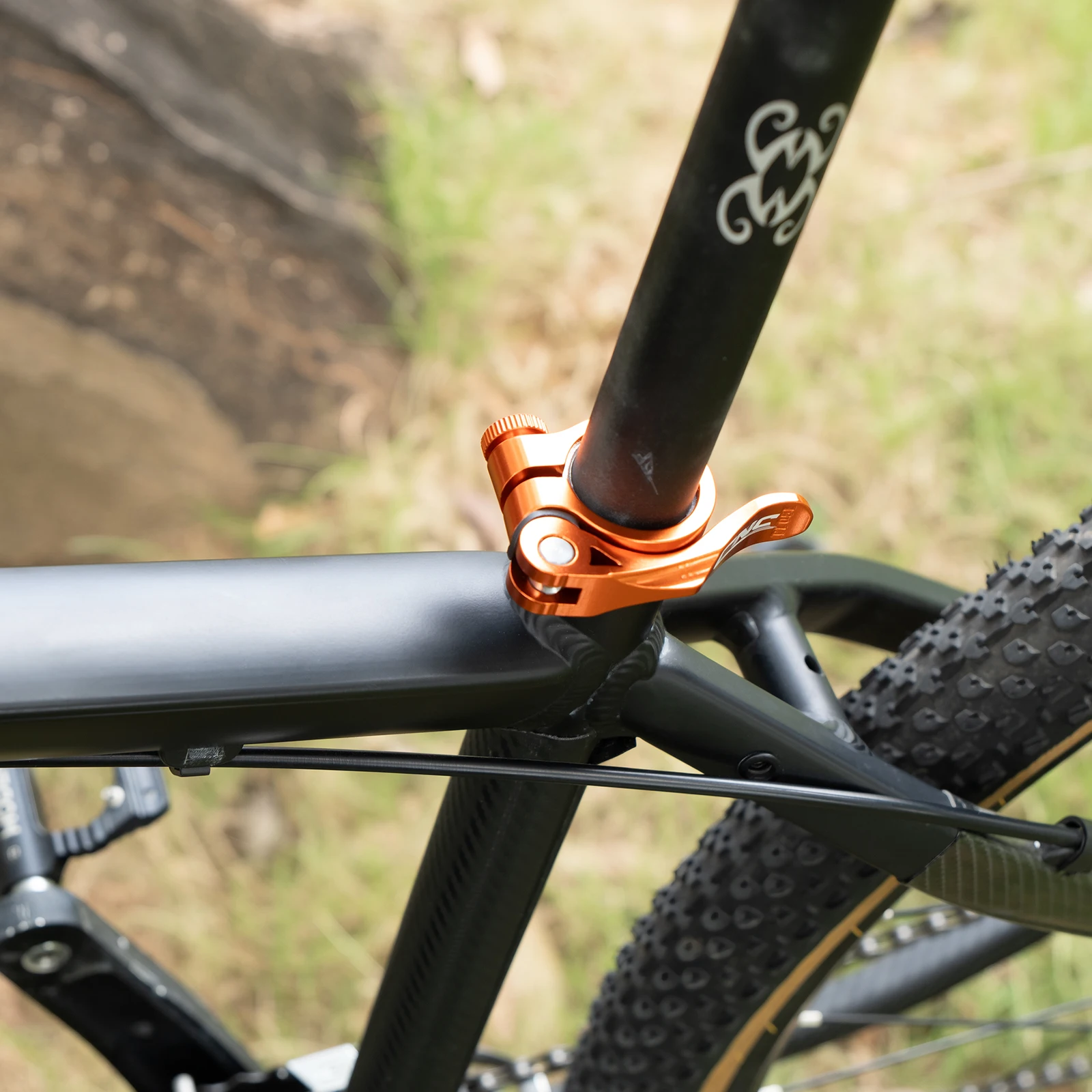 CNCLOL Aluminium-Legierung Fahrrad-Sattelstützenklemme 31,8/34,9mm Schnellspanner Sattelstützenkragen für MTB Rennrad – Detail 6