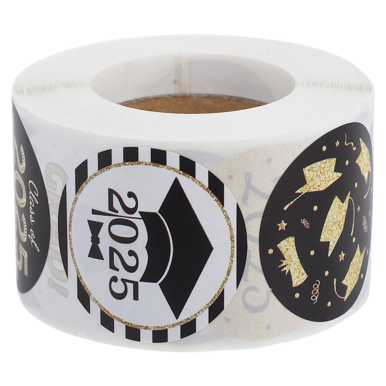 

Рулон наклеек для выпускников 2025 года, самоклеящиеся этикетки, наклейки для выпускных шапочек, запечатыватели для конвертов, украшения для вечеринок