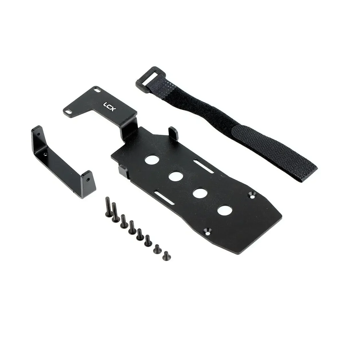 LCX Racing 1/10 coche trepador de control remoto, bandeja inferior de aluminio para batería LCG, soporte de batería para Traxxas TRX4, piezas mejoradas, accesorios