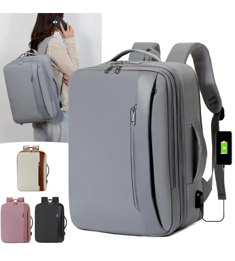 Compression enabled backpack designed to maximize packing space for long trips and busy work weeks