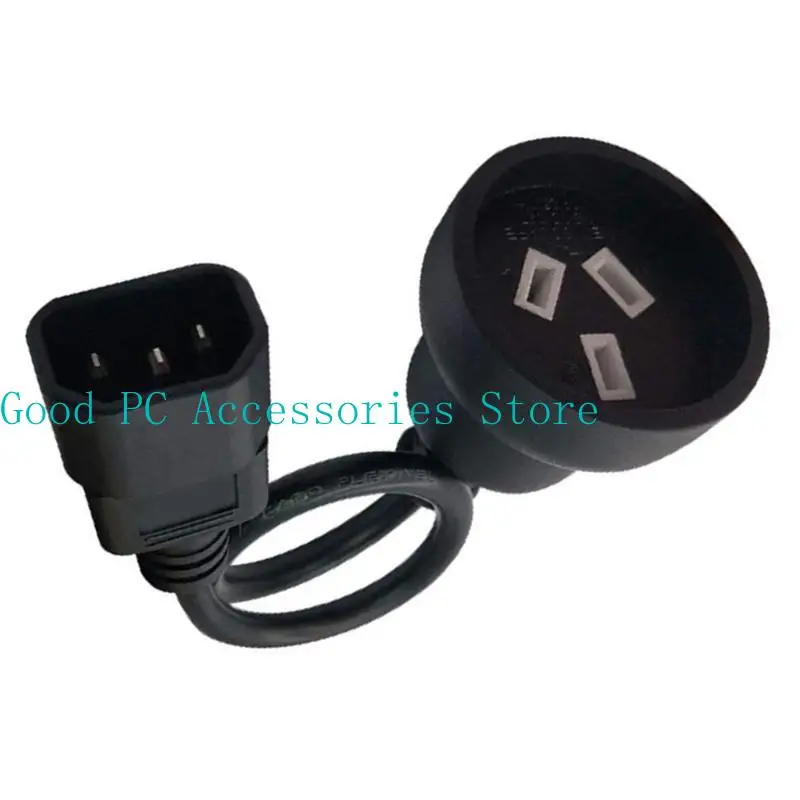 

652F IEC320 C14 Male to SAA 3Pin Female Power Cord Short Extension Cable Wire,30cm Length Conversion Line Black