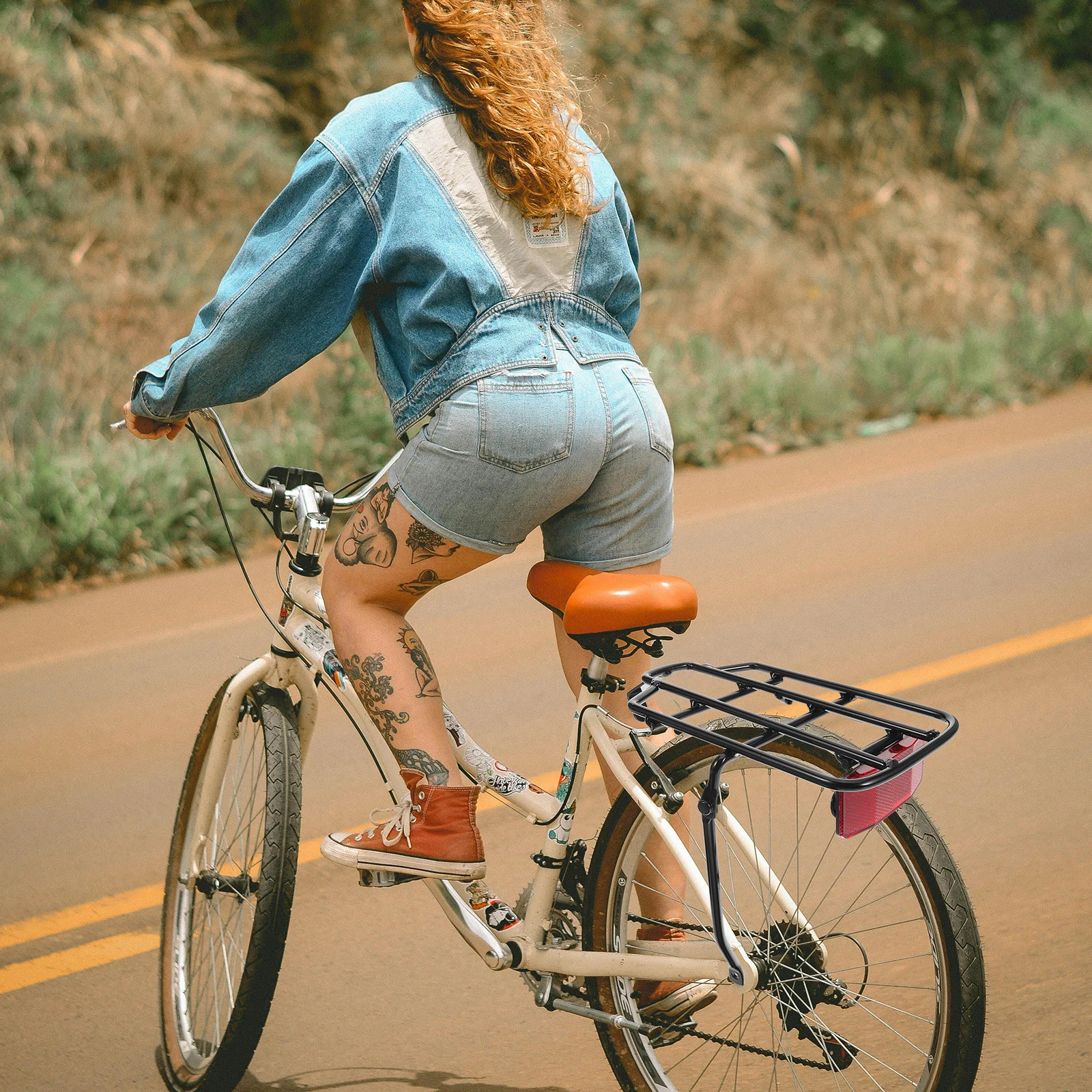 Багажник для электрического велосипеда, задняя стойка для велосипеда для взрослых и детей, прочный металлический задний сиденье, утолщенная полка, безопасный велосипедный коврик для