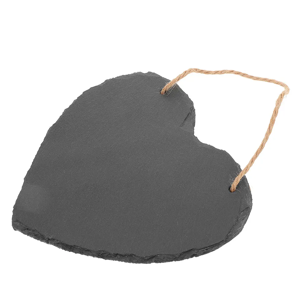

Heart Shape Plant Hanging Marker Signs Reusable Waterproof Durable Natural Stone Markers For Pots Herbs Nursery Yard