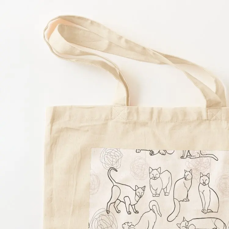 حقيبة يد للقطط من One Line، حقائب قابلة لإعادة الاستخدام، حقيبة يد للسيدات، حقيبة حمل مخصصة