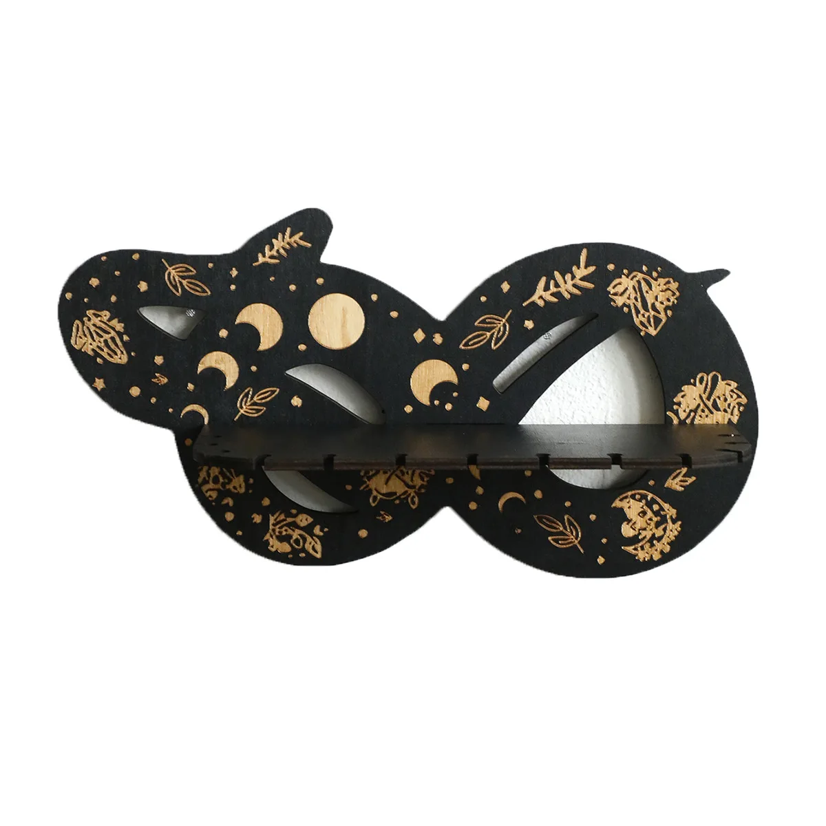 الإبداعية هالوين خشبية الأفعى جدار الجرف الكريستال شمعة تخزين الرف غرفة المعيشة المنزلي شرفة الممر الديكور الحرف #5