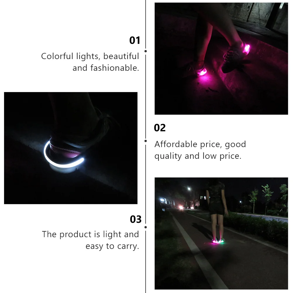 

2Pcs Night Running LED Shoe Clip Safety Lights Flash Gear for Cycling Jogging Walking Visibility LED Shoe Clip