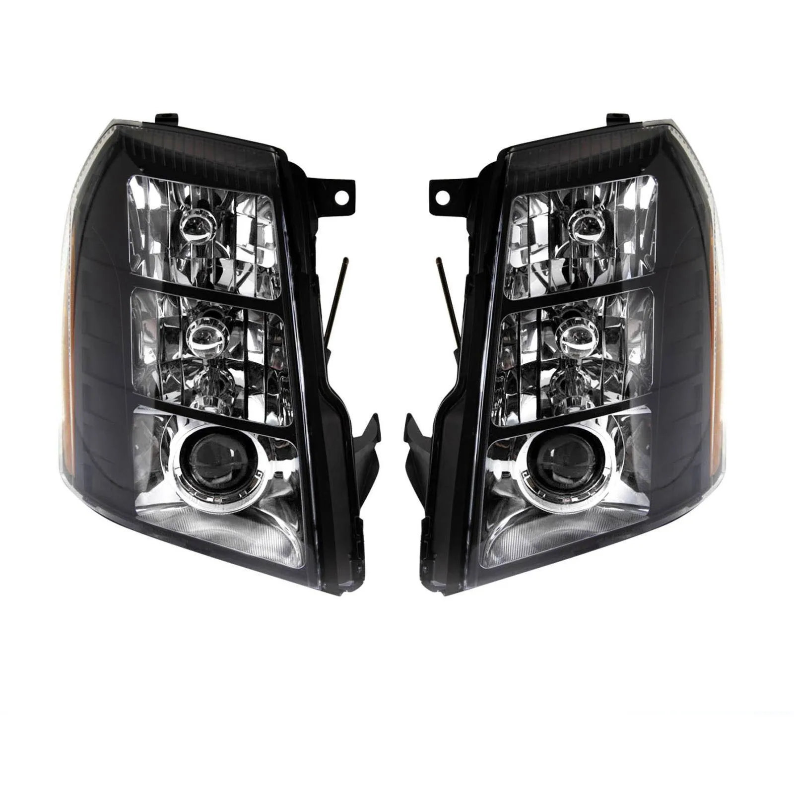 Flyingsohigh Headlamp performance set Headlight For Cadillac ESCALADE 2007-2014 BLACK bezel GM2505142 auto lighting systems