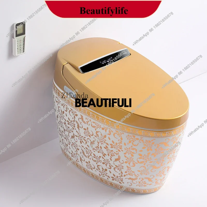 ab01  European-style household integrated golden smart toilet, fully automatic no water pressure limit household electric toilet