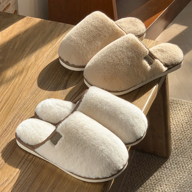 Crestar Women Warm Fuzzy Slippers Winter New Plush Indoor Flat Slides Comfy Soft Sole Fur Men Shoes Fluffy House Cotton Slippers - view 3