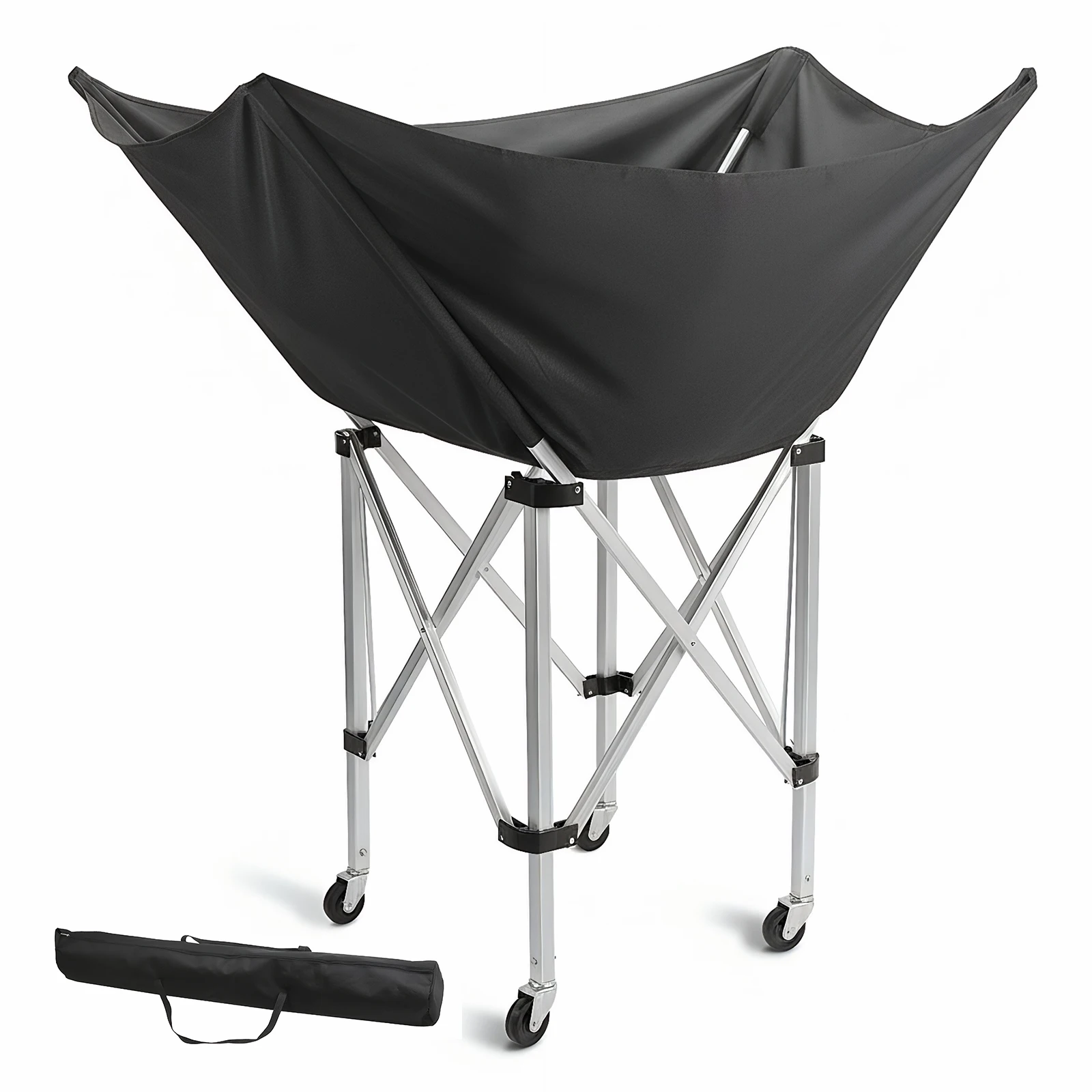 

Collapsible Hammock Ball Cart with Wheels Rolling Collapsible Cart with Carry Bag for Easy Storage and Transport