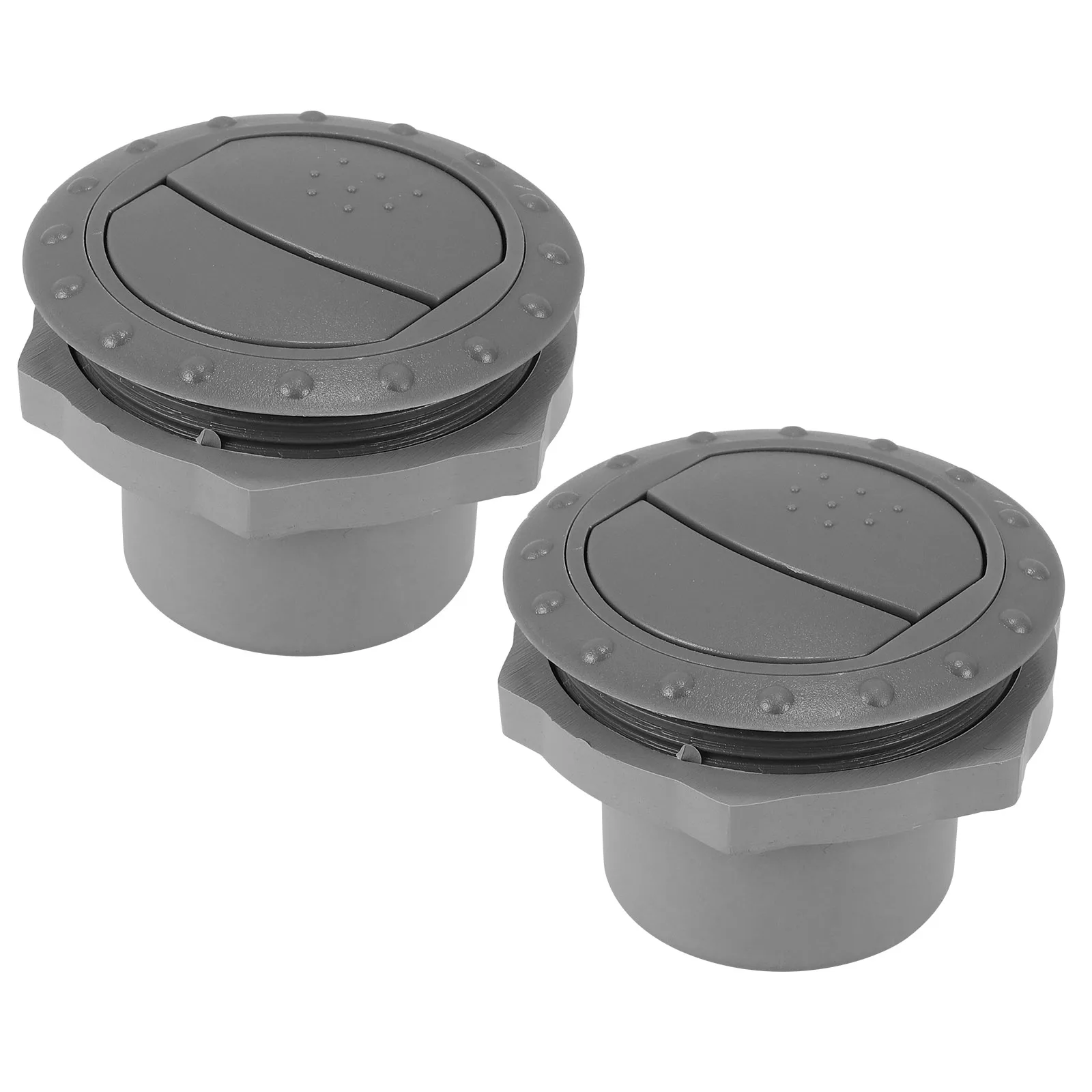 

2 Pcs RV Air Conditioner Vent Cover Round Outlet Accessories Deep Gray A0674-01 Louvered Interior Car Exhaust