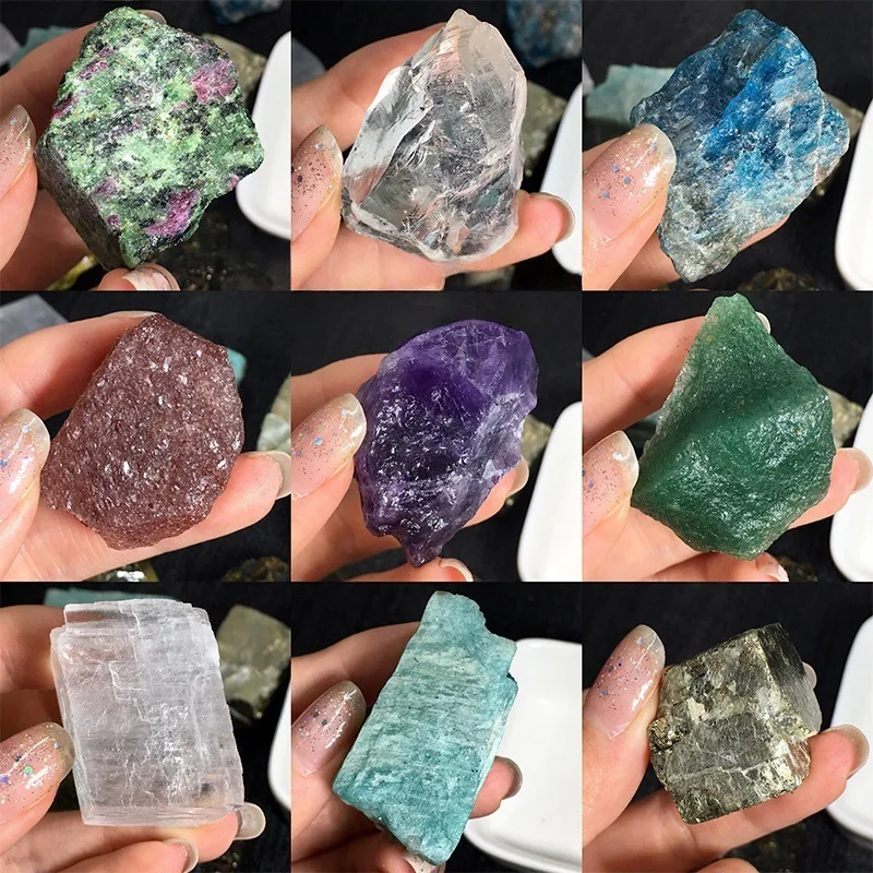 Piedras de Cristal Natural en Bruto, Piedras de Aromaterapia y Especímenes Educativos para la Enseñanza de Ciencias, Decoración del Hogar