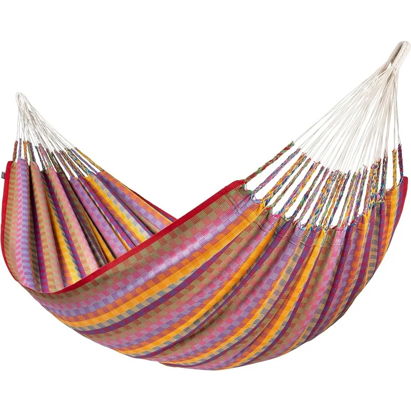 Flora Hammock, Transform Your Backyard, Patio,  Ultra Soft Cotton Hammock, Max 440 Lbs, Family Hammock, King, Flowers